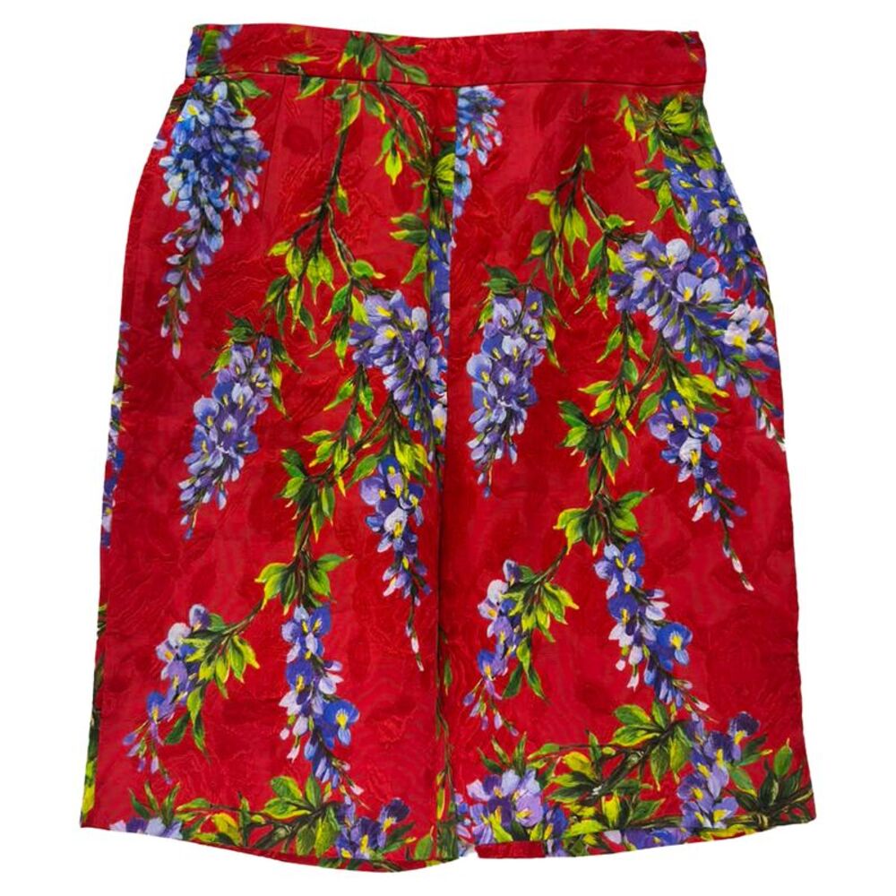 Dolce & Gabbana Floral Jacquard Mid-Length Shorts in Multicolor Cotton